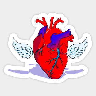 Heart with wings Sticker